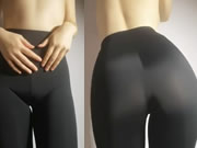 擦邊淫女穿黑色瑜珈褲誘惑你老二